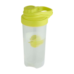 Botella deportiva de plástico PP con bola mezcladora y marcas 700ml color verde lima