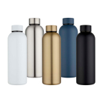 Botella de acero inoxidable reciclado con acabado mate 750ml color azul bondi segunda vista varios colores