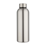 Botella de acero inoxidable reciclado con acabado mate 750ml color gris claro segunda vista frontal