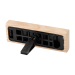 Ambientador para coche de madera reutilizable con recambios color madera tercera vista