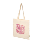 Bolsa de algodón orgánico con amplio compartimento 7L 100 g/m2 color natural