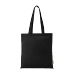 Bolsa tote de algodón orgánico con amplio compartimento 7L 140g/m² color negro segunda vista frontal