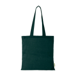 Bolsa tote de algodón orgánico con amplio compartimento 7L 140g/m² color verde oscuro segunda vista frontal