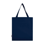 Bolsa tote de algodón orgánico con fuelles laterales 14L 180g/m2 color azul marino segunda vista trasera