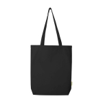 Bolsa tote de algodón orgánico con base ancha 10L 270g/m2 color negro segunda vista frontal