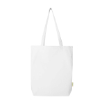 Bolsa tote de algodón orgánico con base ancha 10L 270g/m2 color blanco segunda vista frontal