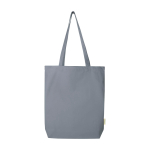 Bolsa tote de algodón orgánico con base ancha 10L 270g/m2 color gris segunda vista frontal