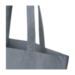 Bolsa tote de algodón orgánico con base ancha 10L 270g/m2 color gris vista detalle 2