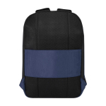 Mochila de poliéster antirrobo para portátil 15” repelente al agua color azul marino tercera vista trasera