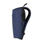 Mochila de poliéster antirrobo para portátil 15” repelente al agua color azul marino vista lateral