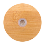 Jarra de vidrio borosilicato con tapa de bambú y pajita 500ml color transparente tercera vista frontal