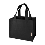 Bolsa para la compra de algodón reciclado de 9L 220 g/m2 color negro