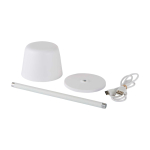 Lámpara eco para mesa recargable con tres modos de luz 1200mAh color blanco tercera vista