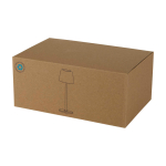 Lámpara eco para mesa recargable con tres modos de luz 1200mAh color blanco segunda vista con caja