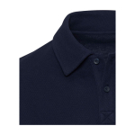 Polo de algodón unisex manga larga en punto piqué 245 g/m2 Elevate color azul marino vista detalle 1