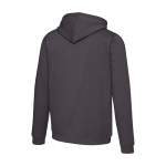 Sudadera unisex con capucha e interior cepillado 280g/m2 Elevate color gris tercera vista trasera