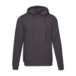 Sudadera unisex con capucha e interior cepillado 280g/m2 Elevate color gris segunda vista frontal