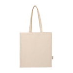 Bolsa tote resistente con correas de hombro 30cm 180g/m2 color natural segunda vista frontal