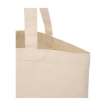 Bolsa tote resistente con correas de hombro 30cm 180g/m2 color natural vista detalle 1