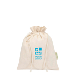 Bolsa de regalo con cierre de cordón de algodón 140g/m2 vista principal