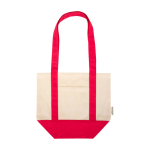 Bolsa tote algodón reciclado con certificado GRS 320g/m2 color rojo segunda vista frontal