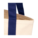 Bolsa tote algodón reciclado con certificado GRS 320g/m2 color azul marino vista detalle 2