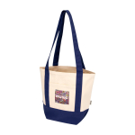 Bolsa tote algodón reciclado con certificado GRS 320g/m2 color azul marino