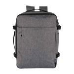 Mochila para portátil de cabina de poliéster reciclado 25L 17” color gris jaspeado segunda vista frontal