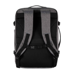 Mochila para portátil de cabina de poliéster reciclado 25L 17” color gris jaspeado segunda vista trasera