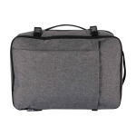 Mochila para portátil de cabina de poliéster reciclado 25L 17” color gris jaspeado tercera vista frontal