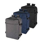 Mochila para portátil de cabina de poliéster reciclado 25L 17” color gris jaspeado segunda vista varios colores