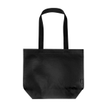 Bolsa tote plástico reciclado laminada doble impermeable 18L 150g/m2 color negro segunda vista frontal