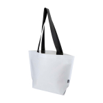 Bolsa tote plástico reciclado laminada doble impermeable 18L 150g/m2 color blanco