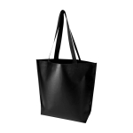 Bolsa tote plástico reciclado impermeable con fondo ancho 30L 150g/m2 color negro