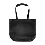 Bolsa tote plástico reciclado impermeable con fondo ancho 30L 150g/m2 color negro segunda vista trasera
