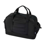 Bolsa de lona de viaje de poliéster reciclado con cremallera 30L color negro
