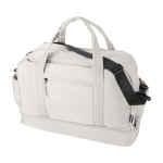 Bolsa de lona de viaje de poliéster reciclado con cremallera 30L color arena