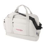 Bolsa de lona de viaje de poliéster reciclado con cremallera 30L color arena