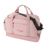 Bolsa de lona de viaje de poliéster reciclado con cremallera 30L color rosa claro