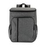 Mochila nevera para pícnic con cubiertos reutilizables 20L color gris jaspeado segunda vista frontal