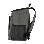 Mochila nevera para pícnic con cubiertos reutilizables 20L color gris jaspeado vista lateral