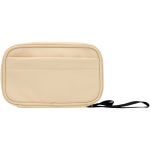 Bolsa organizadora de accesorios tecnológicos con cremallera 1l color marrón segunda vista frontal