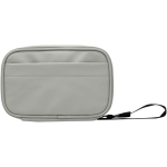 Bolsa organizadora de accesorios tecnológicos con cremallera 1l color gris segunda vista frontal
