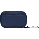 Bolsa organizadora de accesorios tecnológicos con cremallera 1l color azul marino segunda vista frontal