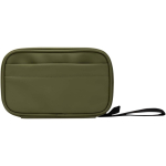 Bolsa organizadora de accesorios tecnológicos con cremallera 1l color verde oscuro segunda vista frontal