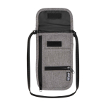 Bolsa de viaje compacta con múltiples bolsillos y correa 130cm color gris jaspeado segunda vista frontal