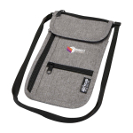 Bolsa de viaje compacta con múltiples bolsillos y correa 130cm color gris jaspeado