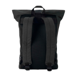 Mochila enrollable hidrófuga con funda portátil 14” 16L color negro segunda vista trasera