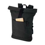 Mochila enrollable hidrófuga con funda portátil 14” 16L color negro segunda vista