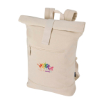 Mochila enrollable hidrófuga con funda portátil 14” 16L color arena